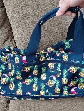 Vera Bradley Navy Pineapple & Toucan Travel Tote 3 Peice Set